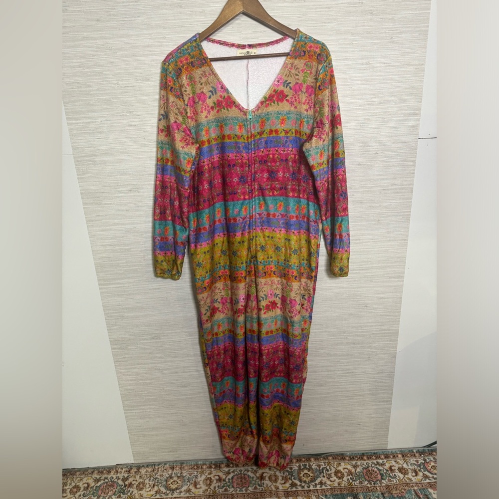 Natural Life Multicolor Fleece Onesie Pajamas